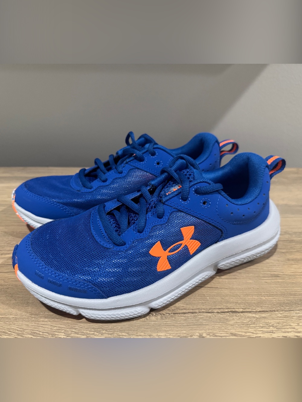 Under Armour Kids Blue and Orange Athletic Sneakers
